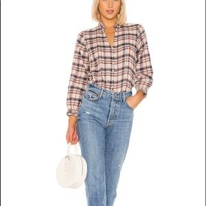 Finley Pintuck Blouse in Blush Plaid
Birds of Paradis by Trovata